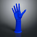 Blue Mechanical Glove Robotic Hand Design For Prosthetic Applications 3d model
