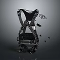 Durable Black Daily Life Product With Adjustable Straps Secure Buckles And Pockets