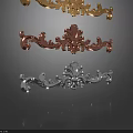 Decorative Metal Carvings in Gold Copper and Silver Elegant Ornamental Designs for Home Decor