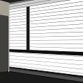 Modern White Striped Roller Blinds For Window In Contemporary Interior