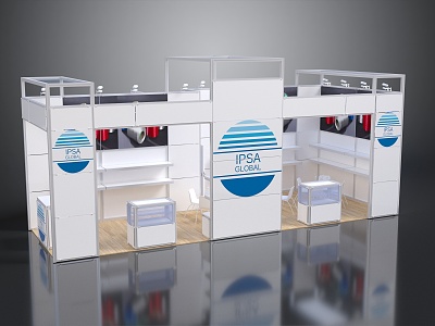 Modern Exhibition Traffic Zone Product Zone 3d model