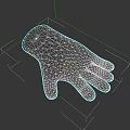 3D Rendered Human Hand Model With Pink Color And Detailed Fingers Structure