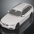 White BMW Estate Car With Black Roof Rails Sleek Lines And Modern Design