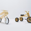 Children's Bikes Wooden And Metal Modern Design With Two Three Wheels