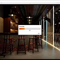 Stylish Bar Interior With Brick Wall Wooden Counter Bar Stools And Ceiling Lights