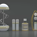 Modern Spiral Shelf And Gold Frame Display For Candle Products With Transparent Design