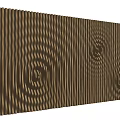 Wooden Bed Accent Wall With Wavy 3D Pattern 3d model