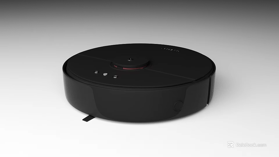 Robotic Vacuum Cleaner Modern Black Design Intelligent Automatic Home Floor Cleaning Appliance 3d model 