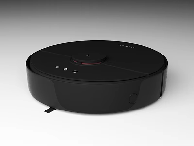 Robotic Vacuum Cleaner Modern Black Design Intelligent Automatic Home Floor Cleaning Appliance 3d model