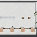 Modern Minimalist Bar Counter Space With Stylish Bar Stools Soft Lighting And Green Plant