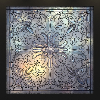 flower-cut window 3d model