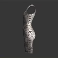 Elegant Sleeveless Sequined Fitted Party Dress With Sparkling Black Patterns