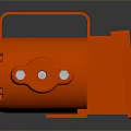 Orange Household Tool With Handle And Silver Connectors For Daily Home Use
