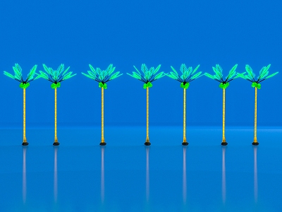 Coconut tree lamp creative decorative street lamp seaside decorative lamp 3d model