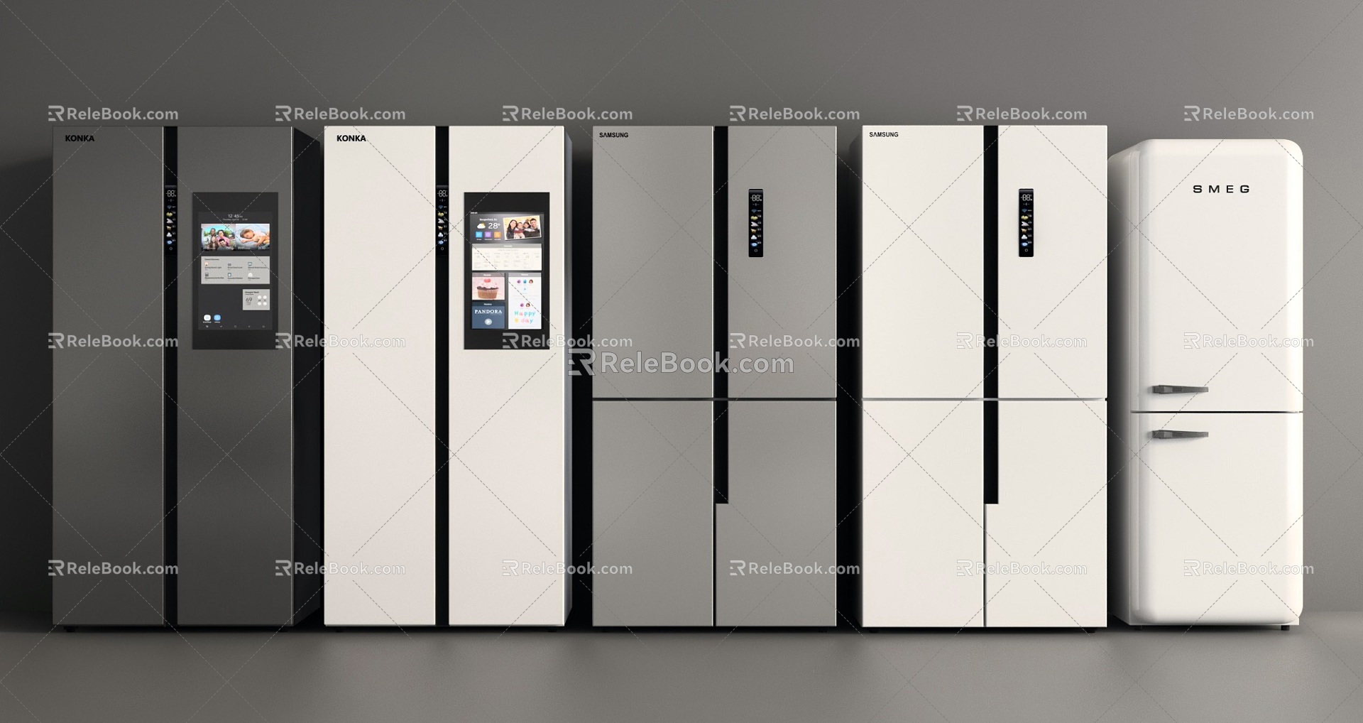 Modern Refrigerator Double Door Refrigerator Double Door Refrigerator Smart Refrigerator Double Door Refrigerator 3d model