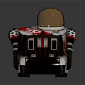 Toy Car Model Number 86 Red White Black With Transparent Cockpit And Black Front Shovel
