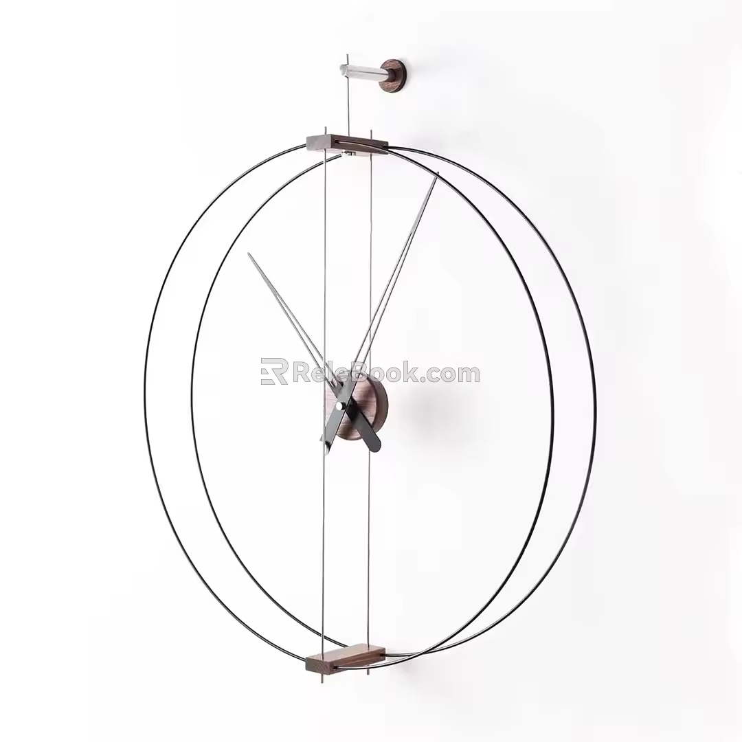 Modern Clock Minimalist Wall Clock 3d model