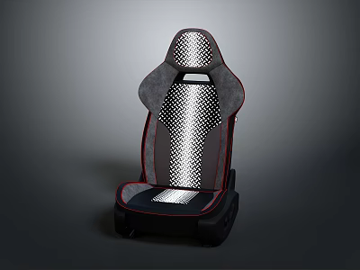 Stylish Modern Single Sofa With Patterned Design And Red Accents 3d model Stylish Modern Single Sofa With Patterned Design And Red Accents 3d model