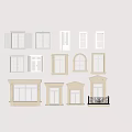 Diverse White Window Styles Including Shutters Arched Frames And Balcony Designs