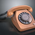 Vintage Copper Rotary Dial Telephone With Classic Design And Retro Style