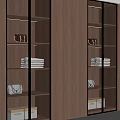 Modern Wooden Wardrobe Interior Design With Glass Doors Shelves And Storage Boxes