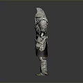 Weapons For Medieval Warrior With Decorative Armor And Battle Gear