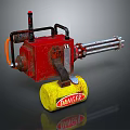 Browning Machine Gun Browning Gatling White Machine Gun Machine Gun Bullet Military 3d model