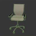 Modern Office Chair With Mesh Back Padded Seat Armrests And Swivel Base With Wheels