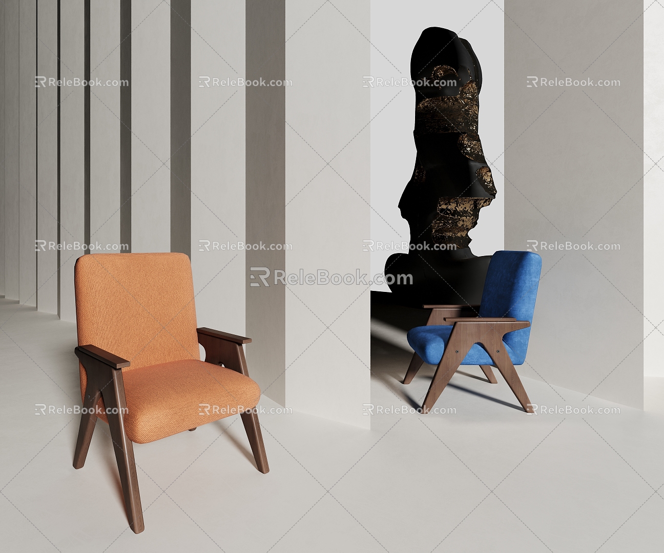 modern leisure chair 3d model