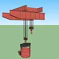 Industrial Equipment Featuring Overhead Cranes With Hanging Lifting Mechanisms