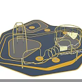 BRAGTIME Outdoor Fitness Area With Yellow Equipment And Blue Orange Floor Design