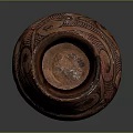 Traditional Artisan Crafted Red Ceramic Sculpture With Intricate Spiral Wave Carvings