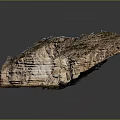 Natural Layered Rocky Terrain With Cliff Structures And Vegetation Covered Surfaces
