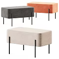 Modern Multi Colored Sofa Bench With Black Slim Legs For Living Room