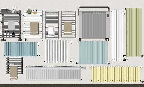 Modern radiator heat sink heater electric towel rack 3d model