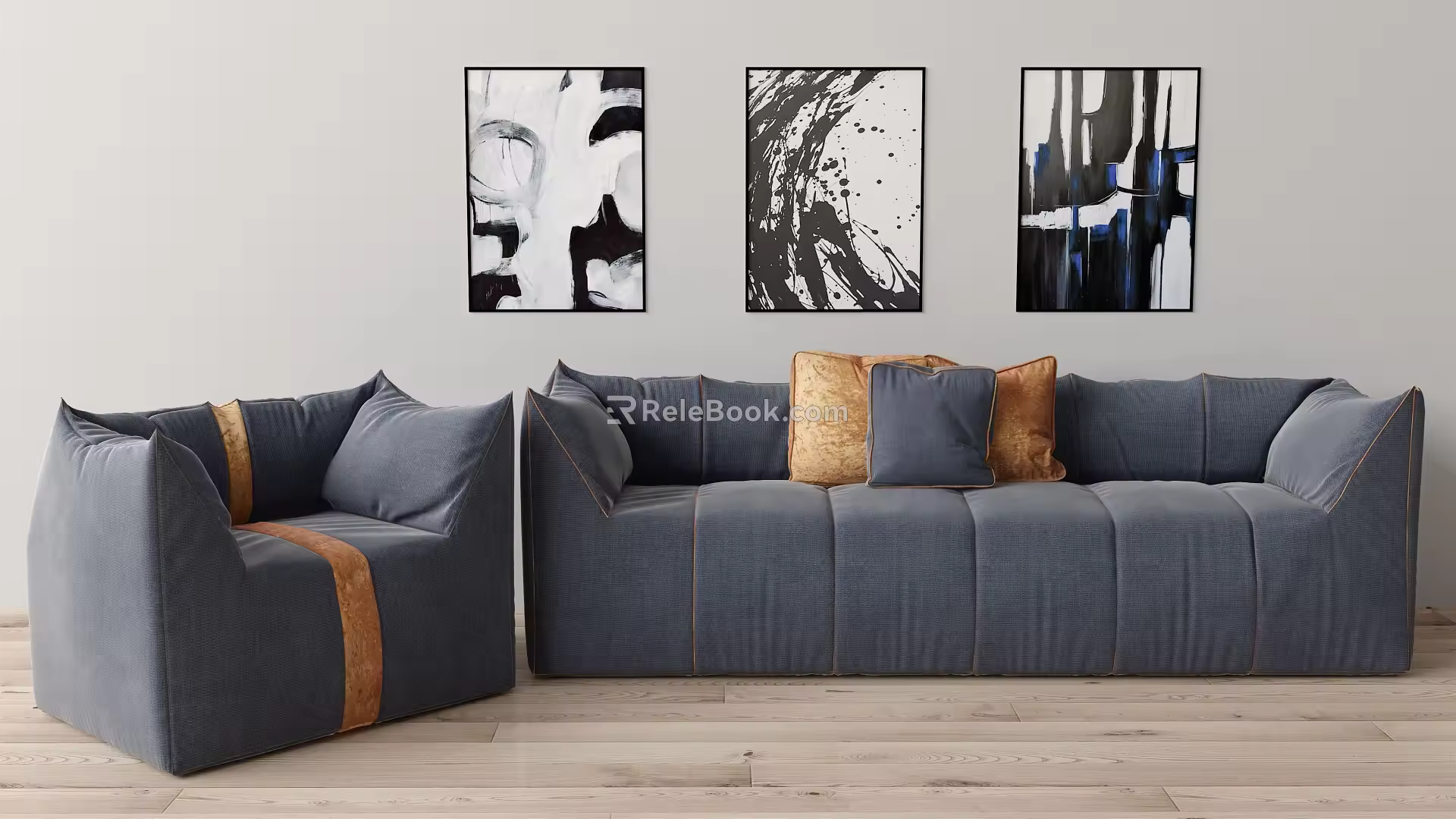 Modern Combination Sofa Multiplayer Sofa 3d model