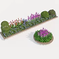 Roadside Landscaping With Decorative Flower Beds Colorful Flowers And Trimmed Shrubs