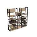 Organized Multi Tiered Storage Shelving With Coffee Tea Jars And Containers