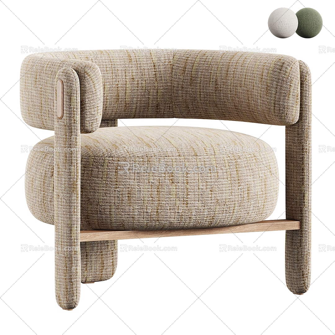 Nordic Sofa Chair Leisure Chair 3d model