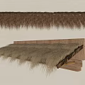 Rustic Thatch Roof Elements Featuring Wooden Frame And Natural Straw