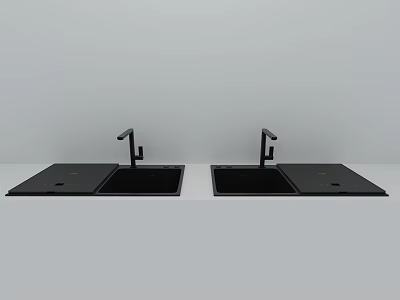 Modern induction cooker water basin with induction cooker 3d model