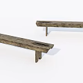 Rustic Wooden Benches With Natural Texture And Simple Design For Home Decor