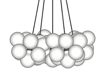 Modern Chandelier Spherical Chandelier Living Room Chandelier 3d model