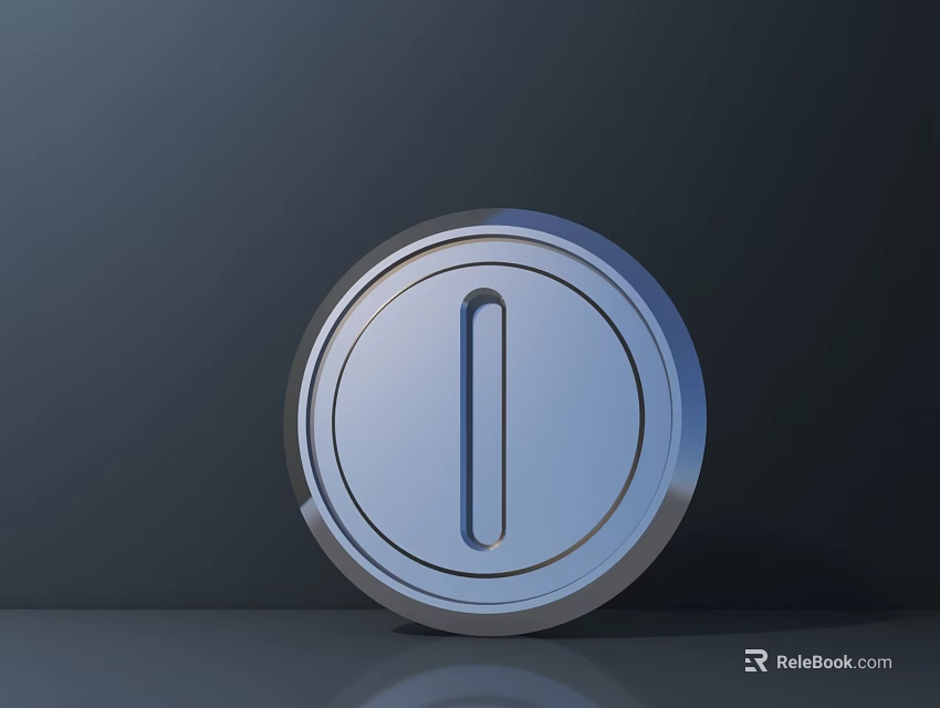 Industrial Equipment Circular Metal Component with Vertical Slot Stainless Steel Precision Part 3d model 