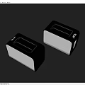 Modern Two Slice Toasters With Sleek Design And Blue Black Color For Home Kitchen