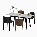Dining table and chair 3d model