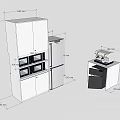 Various Kitchen Appliances Layout With Dimensions For Built In Cabinet Design