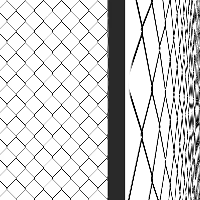Wire Mesh Fence Design Featuring Black And White Diamond Grid Pattern Structure 3d model