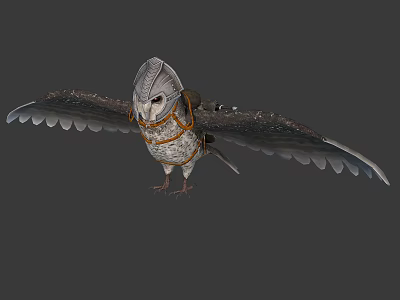 Modern Owl Mount 3d model