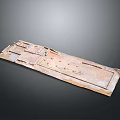 Ancient Architectural Wooden Door With Intricate Carvings And Weathered Surface Texture